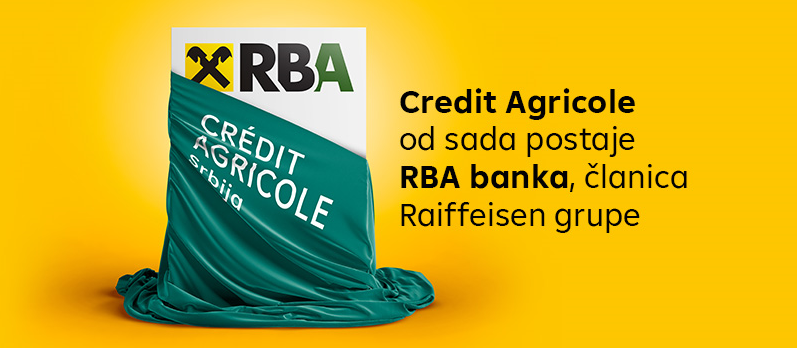 Crédit Agricole Srbija postala RBA banka – promena deo procesa pripajanja Raiffeisen banci